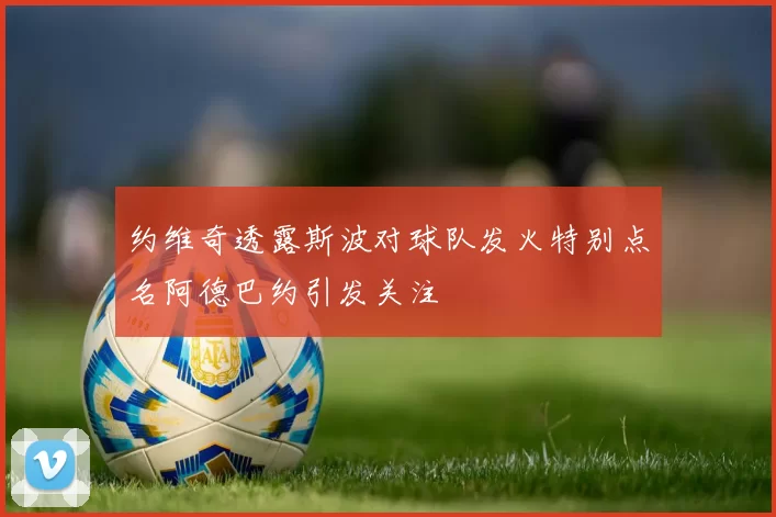 约维奇透露斯波对球队发火特别点名阿德巴约引发关注